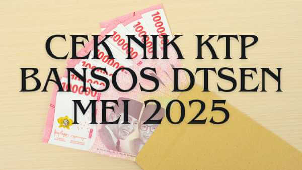 Cek NIK KTP Bansos DTSEN