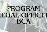 Program Legal Officer BCA