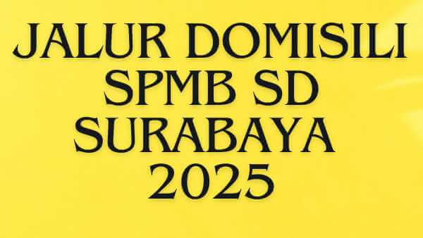 Jalur Domisili SD Surabaya 2025