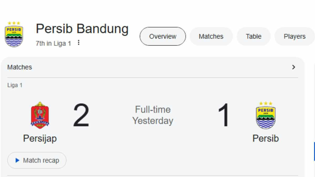 Persib kalah gol bodoh